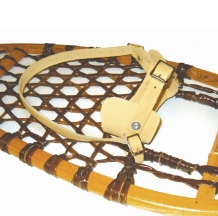 Fixation de raquettes traditionnelle cuir - Snowshoes traditional leather bindings