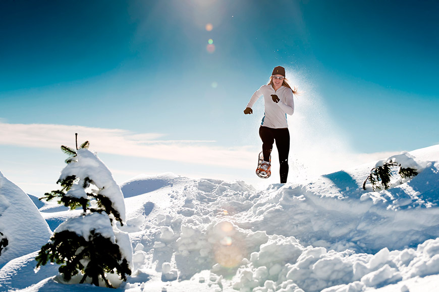Health benefits of snowshoeing